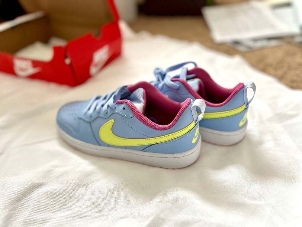 Nike Court Borough Low 2 GS 'Cobalt Bliss Light Lemon Twist 6.5Y